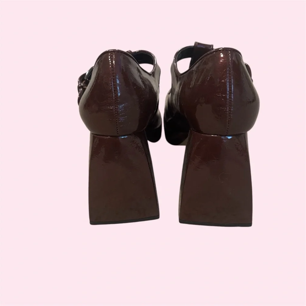 Sam Edelman Circus Mary Janes, Metallic Wine, Size 10 - Picture 3 of 4